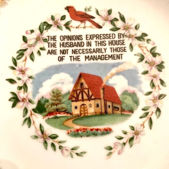 Vintage Plate, Decorative, Marriage Humour, 7.5" - Picture 7 of 9